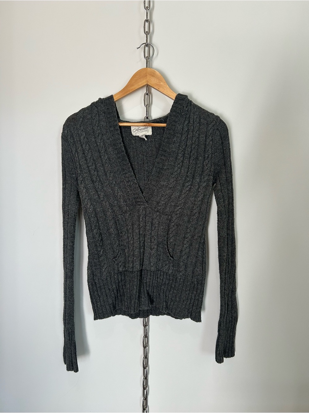 Y2K Aeropostale Dark Grey Sweater with Hood